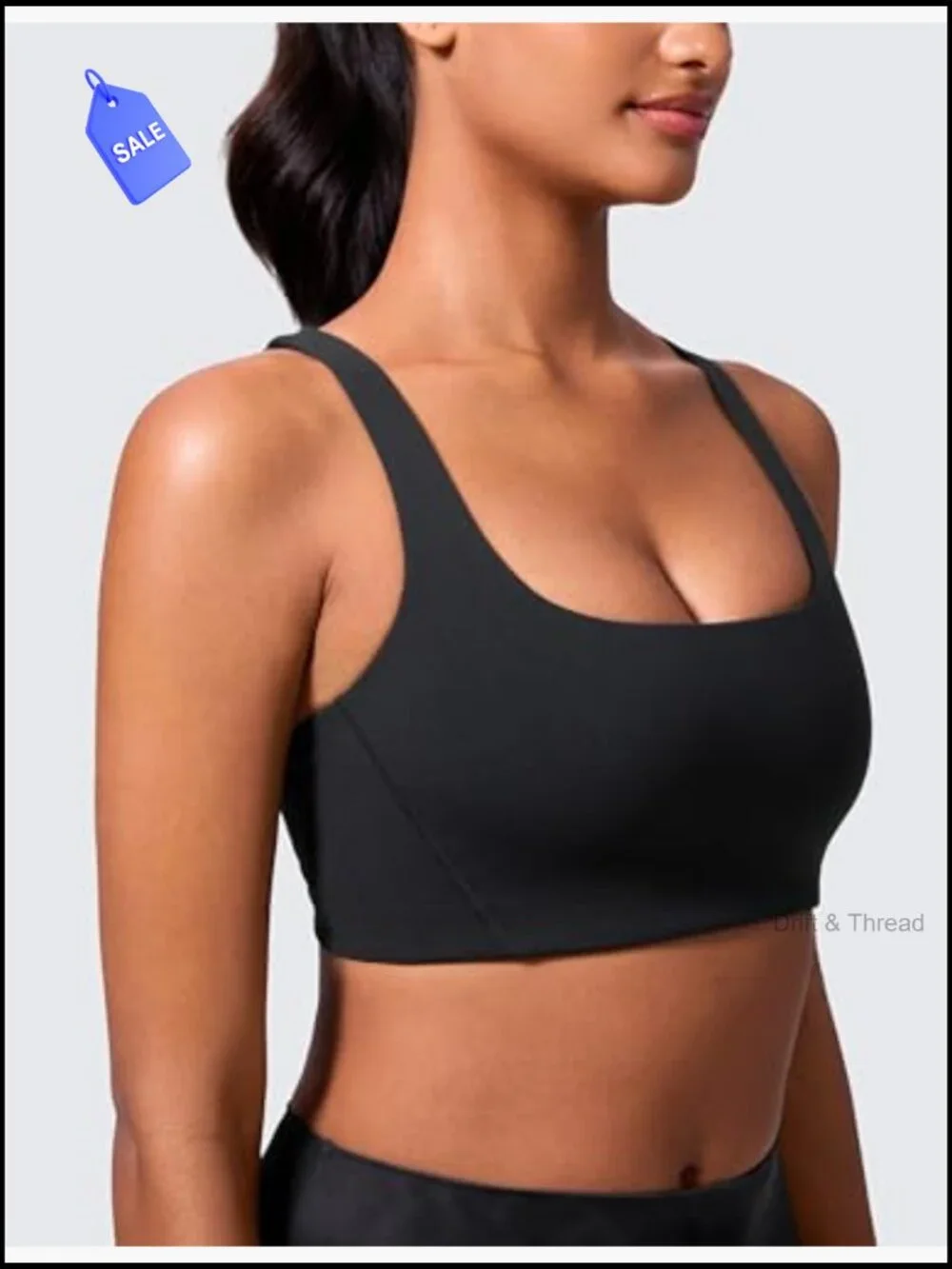 Seamless Racerback Sports Bra Light Support Double Layered Yoga Top
